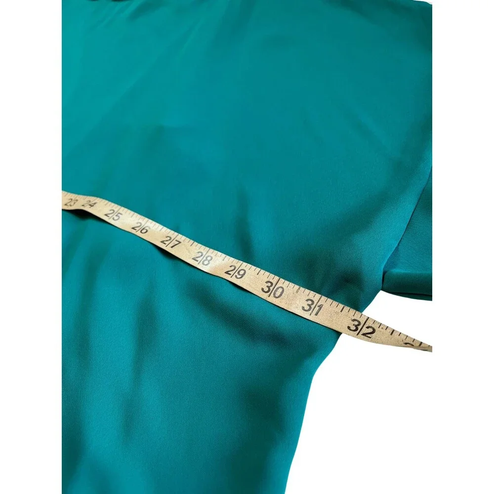 J. Jill Green Teal Blouse Size 3X Minimalist Workwear Resort Office Summer